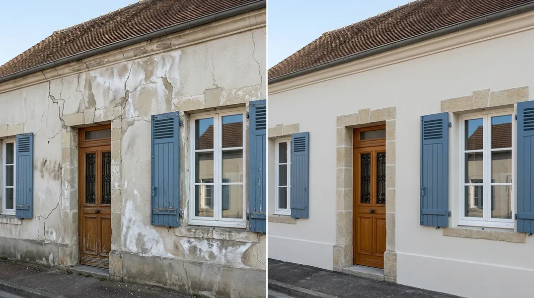 Résultat ravalement de façade à Angers — Ravalement Angers