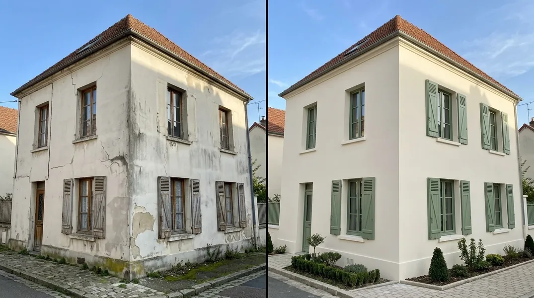 Résultat ravalement de façade à Angers — Ravalement Angers